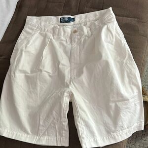 Polo by Ralph Lauren White Cotton Blend Shorts